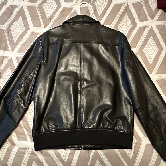 Banana Republic Medium Black Leather Jacket - Picture 3 of 4